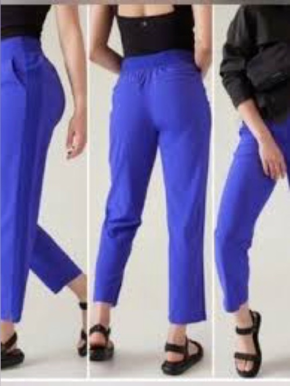 Athleta Brooklyn Lined Pants Purple Noble Blue Women's Casual Stretch Sz 8